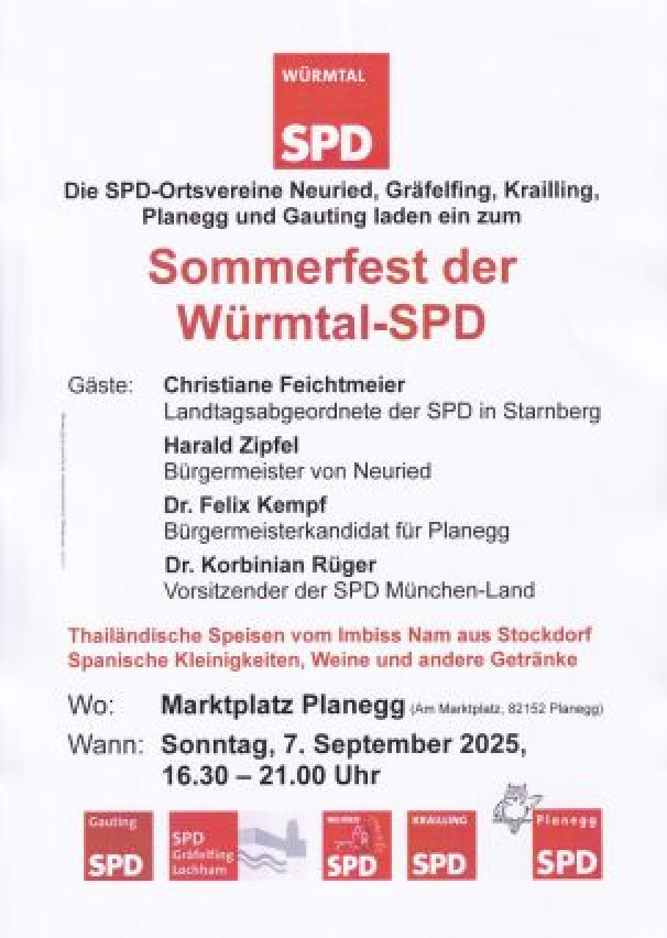 Sommerfest der Würmtal-SPD 2025